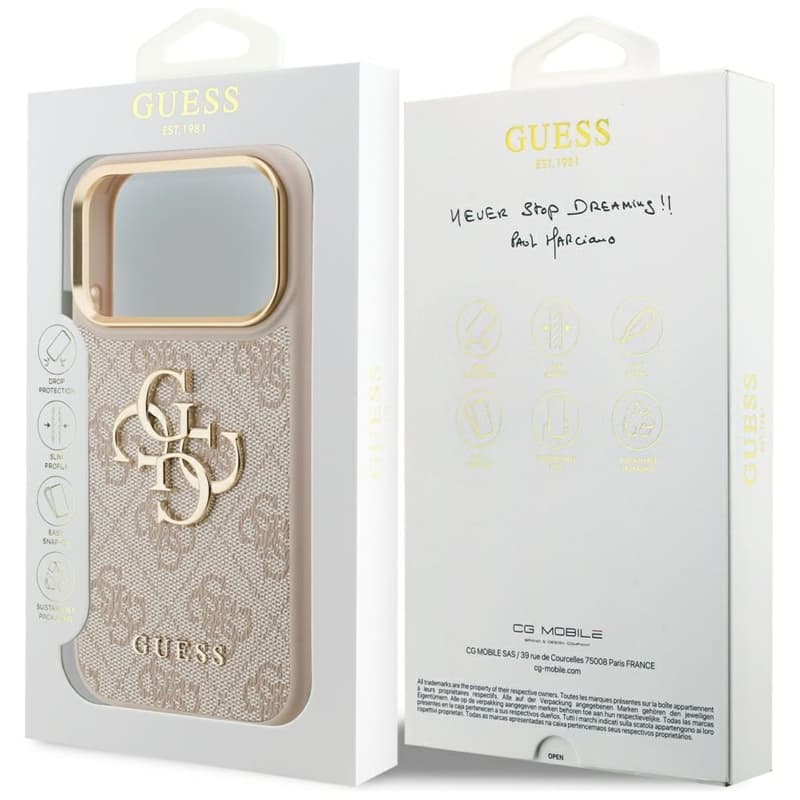 Guess 4G Big 4G Classic Logo - Case iPhone 17 Pro (Pink / Gold) 8