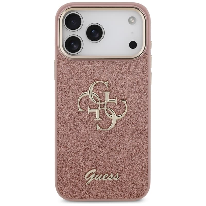 Guess Fixed Glitter Big 4G Metal Frame - Case iPhone 17 Pro Max (pink) 3