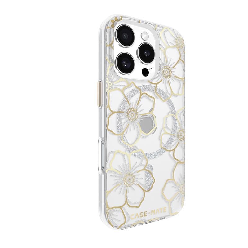 Case-Mate Floral Gems MagSafe - Case for iPhone 16 Pro (Gold) 3