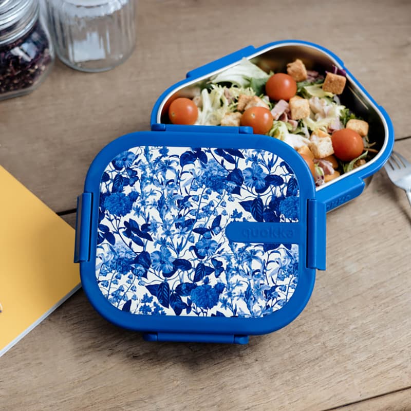 Quokka Kai - Stainless Steel Food Container/Lunchbox (Blue Blossom) 2