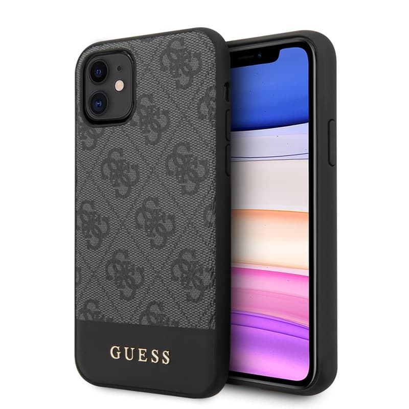 Guess 4G Bottom Stripe Collection - iPhone 11 Case (Gray) 1