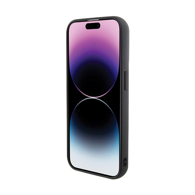 Karl Lagerfeld Gripstand Saffiano Karl & Choupette Pins - iPhone 14 Pro Case (Black) 5