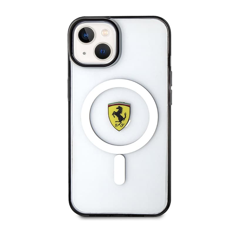 Ferrari Outline Magsafe - Case for iPhone 14 Plus (Transparent) 3