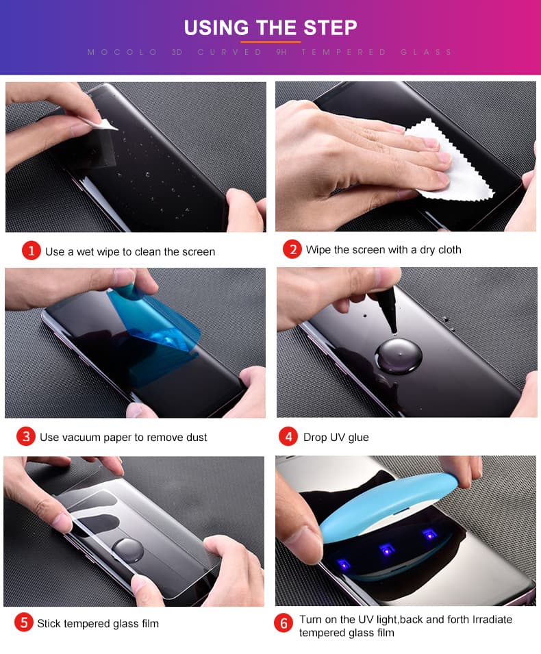 Mocolo 3D UV Glass - UV protective full screen glass for Samsung Galaxy S22+ 7