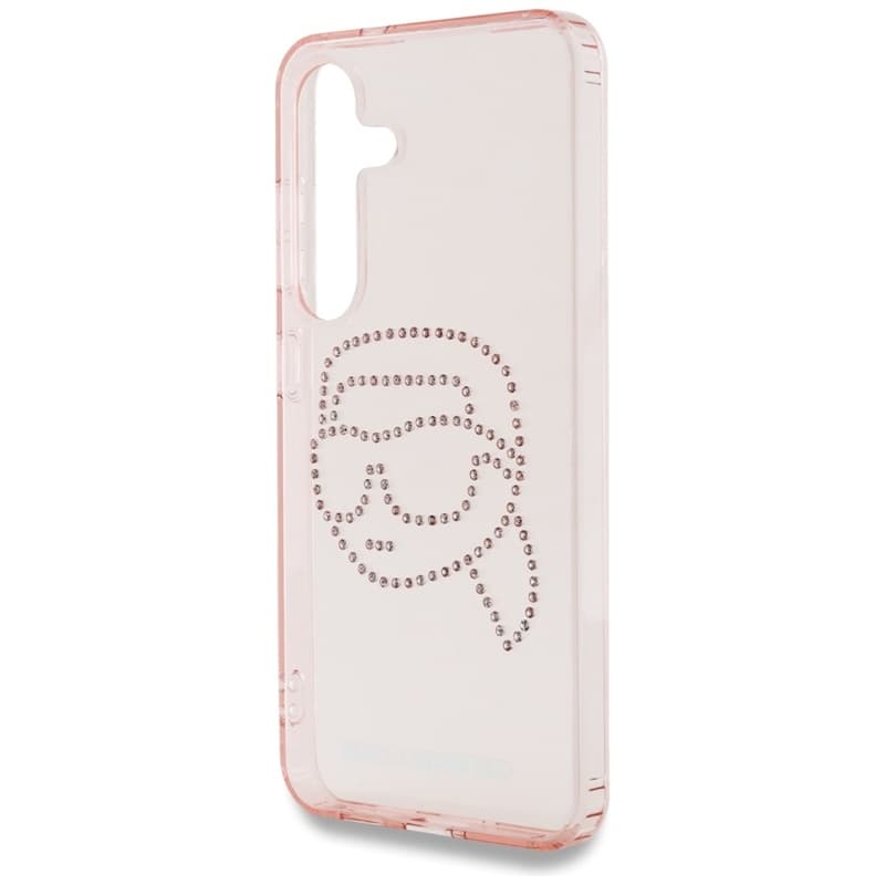 Karl Lagerfeld Rhinestones Karl Head Logo - Case for Samsung Galaxy S25 (Pink) 6