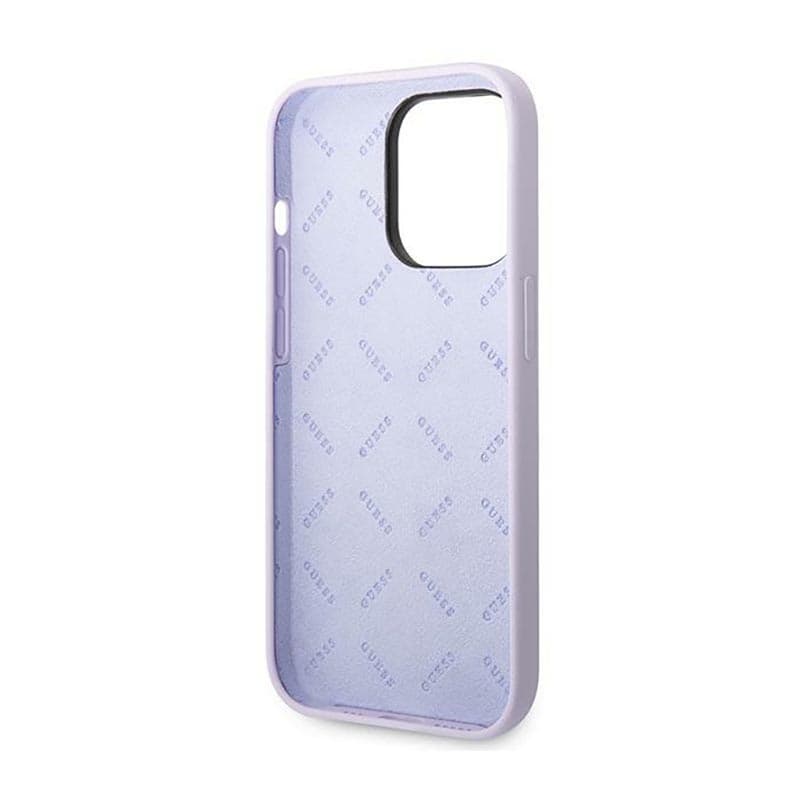 Guess Silicone Vintage - Case for iPhone 14 Pro (Purple) 7