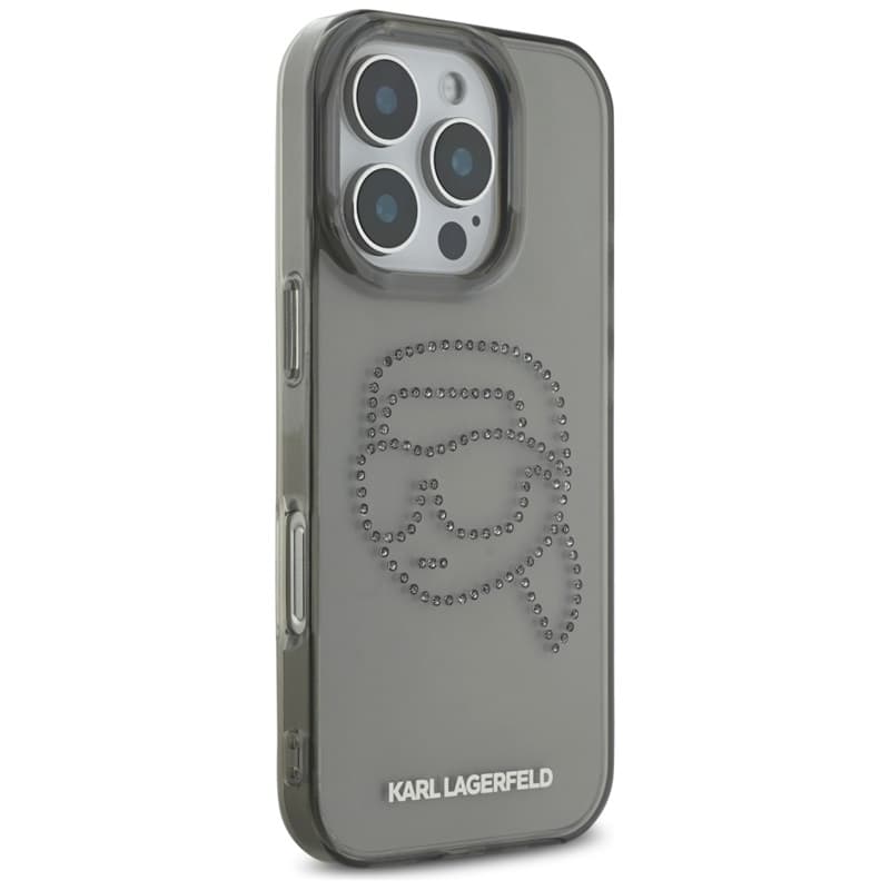 Karl Lagerfeld IML Rhinestones Karl Head - Case for iPhone 16 Pro (black) 4
