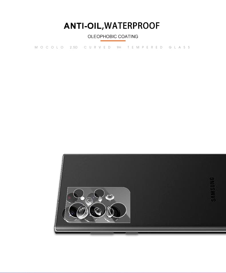 Mocolo Silk Camera Lens Glass - Protective Glass for Samsung Galaxy S22 Ultra camera lens 6
