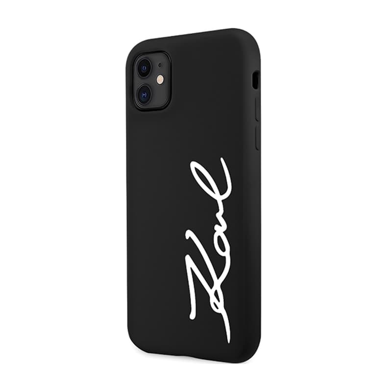 Karl Lagerfeld Silicone Signature - Case for iPhone 11 (Black) 2