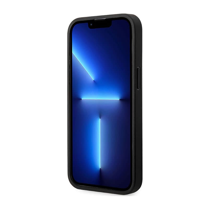 BMW Leather Blue Dots - Case for iPhone 14 Pro Max (Black) 5