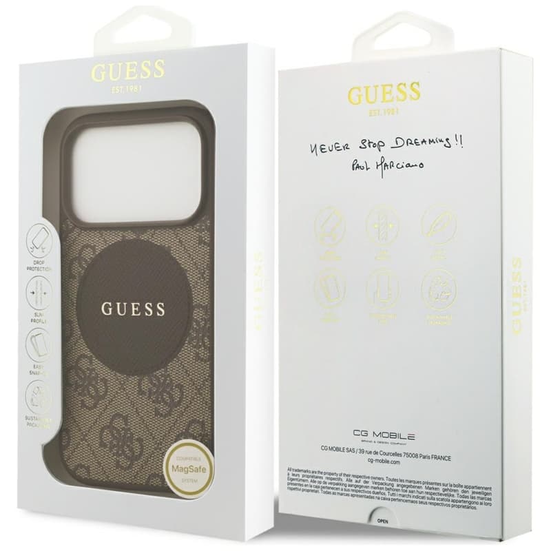 Guess 4G Circle Classic Logo MagSafe – Case iPhone 17 Pro (Brown) 8