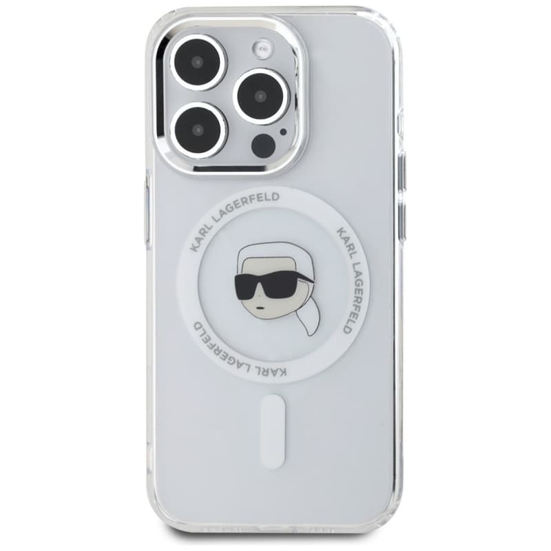 Karl Lagerfeld IML Metal Karl Head MagSafe - Case for iPhone 15 Pro Max (white) 3