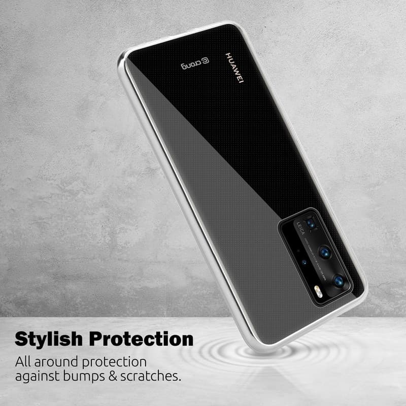 Crong Crystal Slim Cover - Huawei P40 Case (Transparent) 6