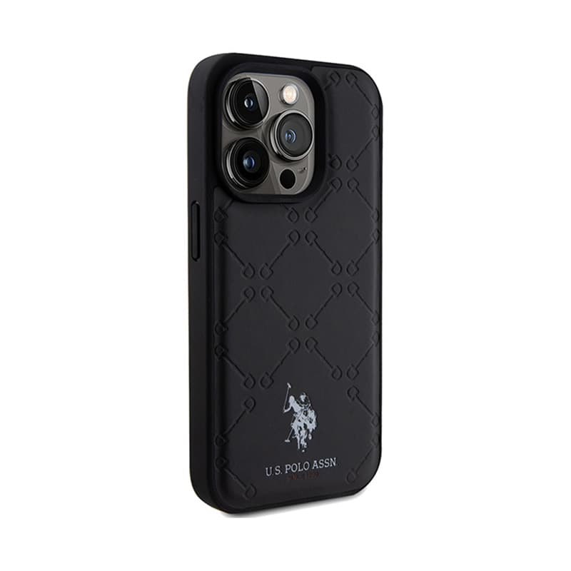 US Polo Assn Yoke Pattern  - Case iPhone 15 Pro (black) 4