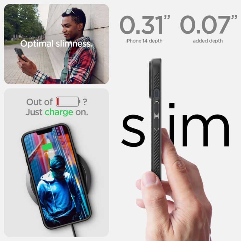 Spigen Liquid Air - Case for iPhone 15 Plus / iPhone 14 Plus (Black) 5