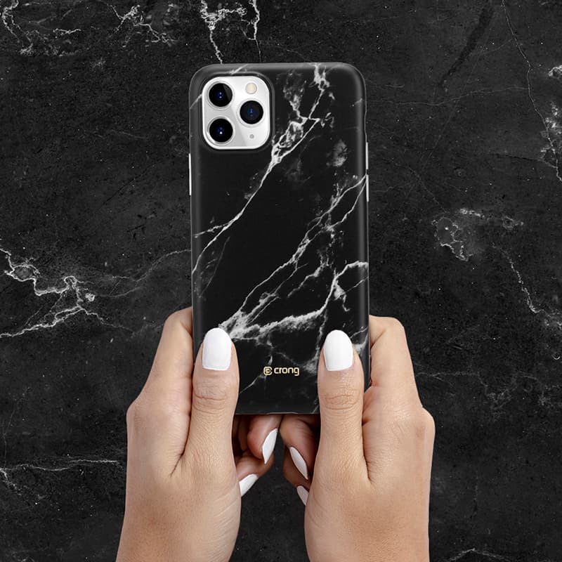 Crong Marble Case – iPhone 11 Pro Case (Black) 5