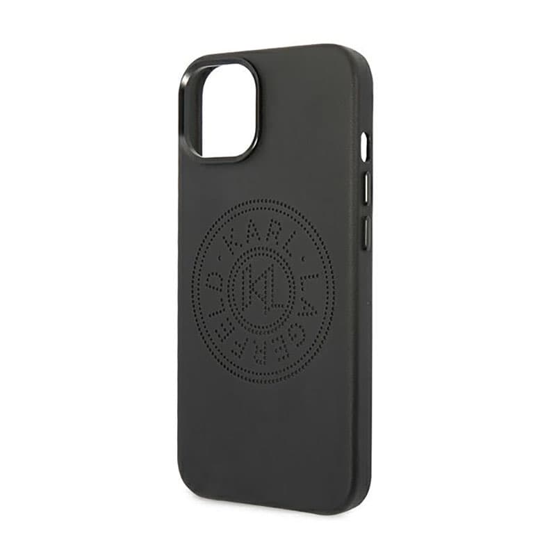 Karl Lagerfeld Leather Perforated Logo Casse - Case for iPhone 14 Plus (Black) 6