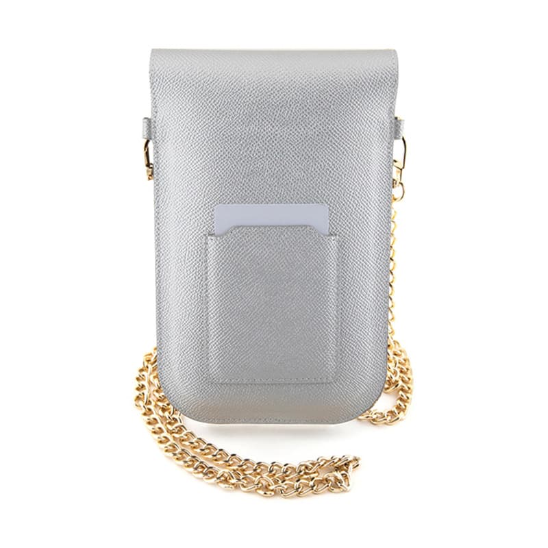 Hello Kitty Leather Metal Logo Chain - Phone crossbody bag (silver) 2