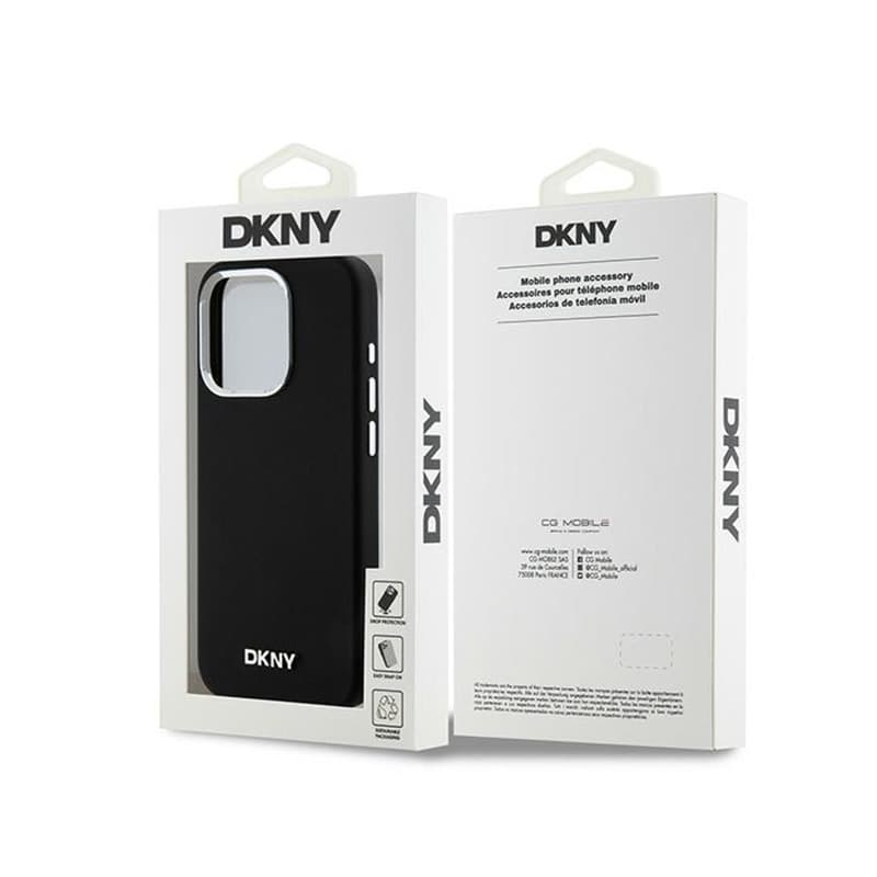 DKNY Liquid Silicone Small Metal Logo MagSafe - Case for iPhone 15 Pro (black) 8