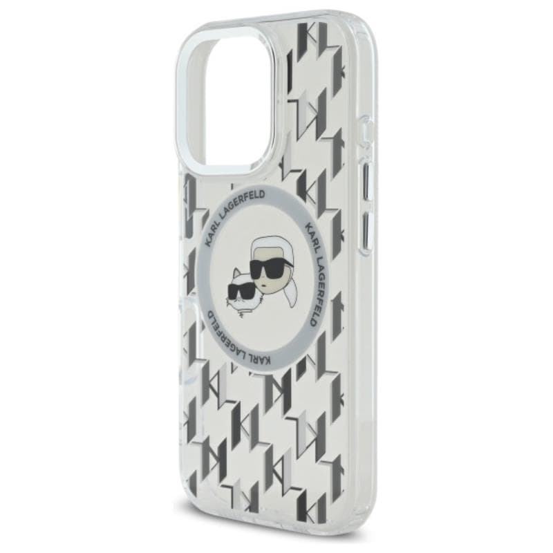 Karl Lagerfeld IML Monogram Karl & Choupette Head MagSafe - Case for iPhone 16 Pro (transparent) 6