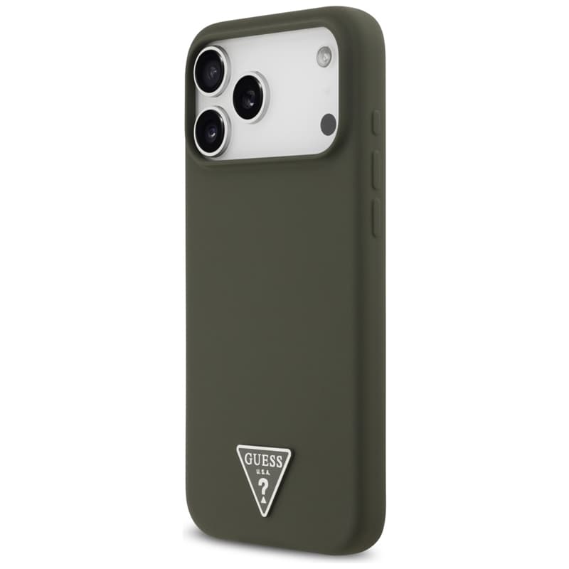 Guess Silicone Triangle Logo MagSafe - Case iPhone 17 Pro Max (khaki) 2