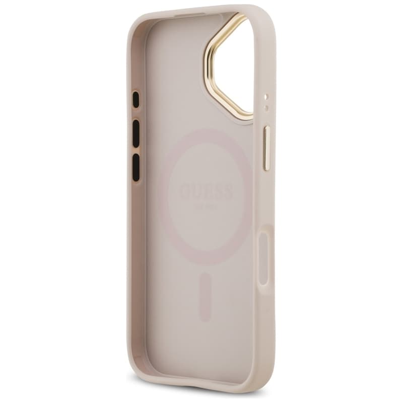 Guess Grained Strass Logo MagSafe - Case iPhone 17 (pink) 7