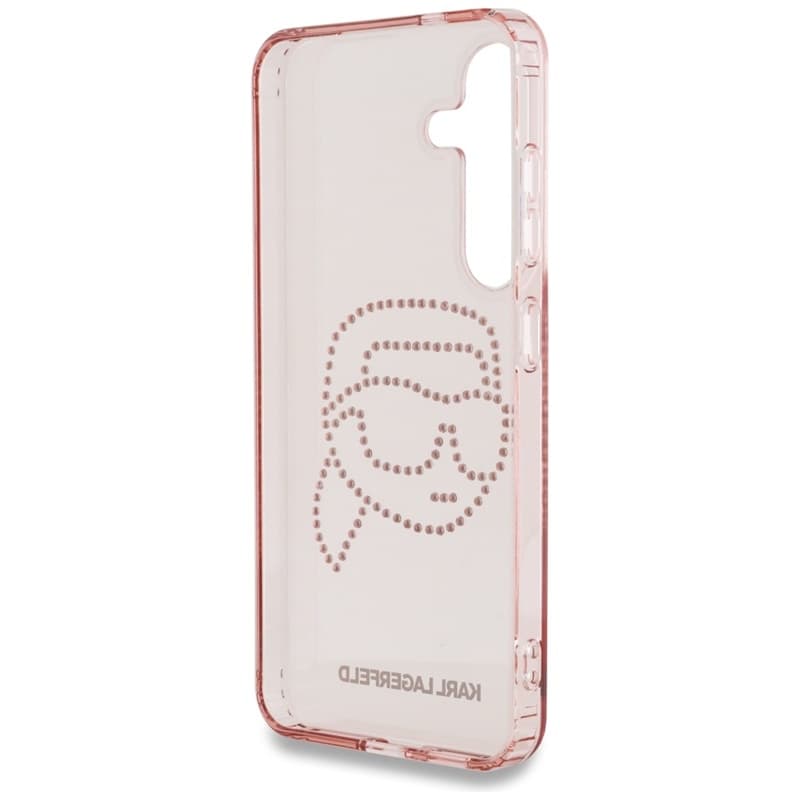 Karl Lagerfeld Rhinestones Karl Head Logo - Case for Samsung Galaxy S25 (Pink) 7