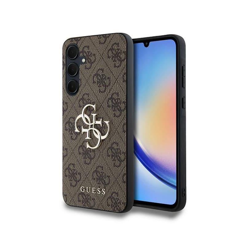 Guess 4G Big Metal Logo - Case Samsung Galaxy A35 5G (brown) 1