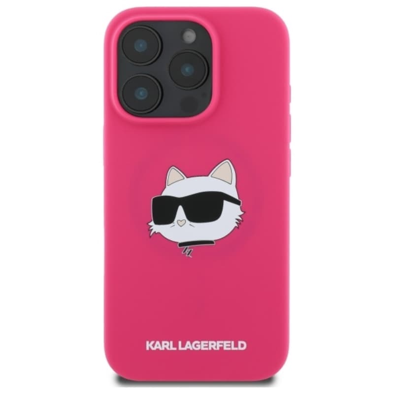 Karl Lagerfeld Silicone Choupette Head Print MagSafe - Case iPhone 16 Pro (fuchsia) 3