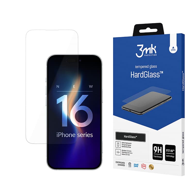 3mk HardGlass - Tempered Glass for iPhone 16 1