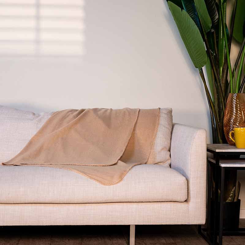 Fleece blanket 170x130 (Beige) 4