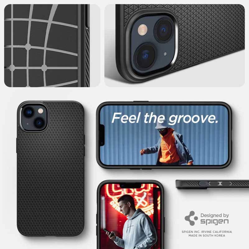 Spigen Liquid Air - Case for iPhone 15 Plus / iPhone 14 Plus (Black) 6