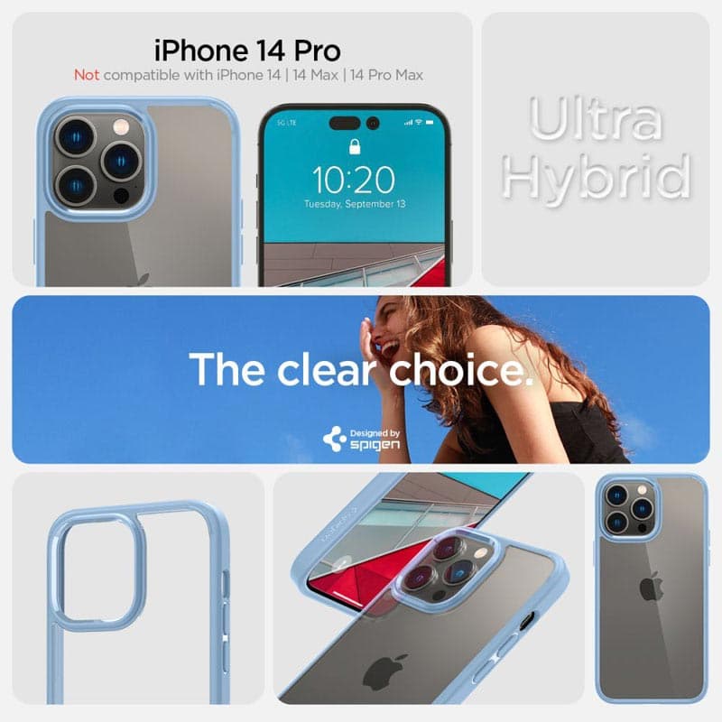 Spigen Ultra Hybrid - Case for iPhone 14 Pro (Blue) 3