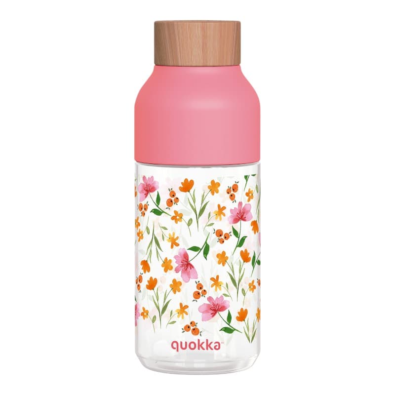 Quokka Ice - ecozen Water Bottle 570 ml (Pink Flowers)