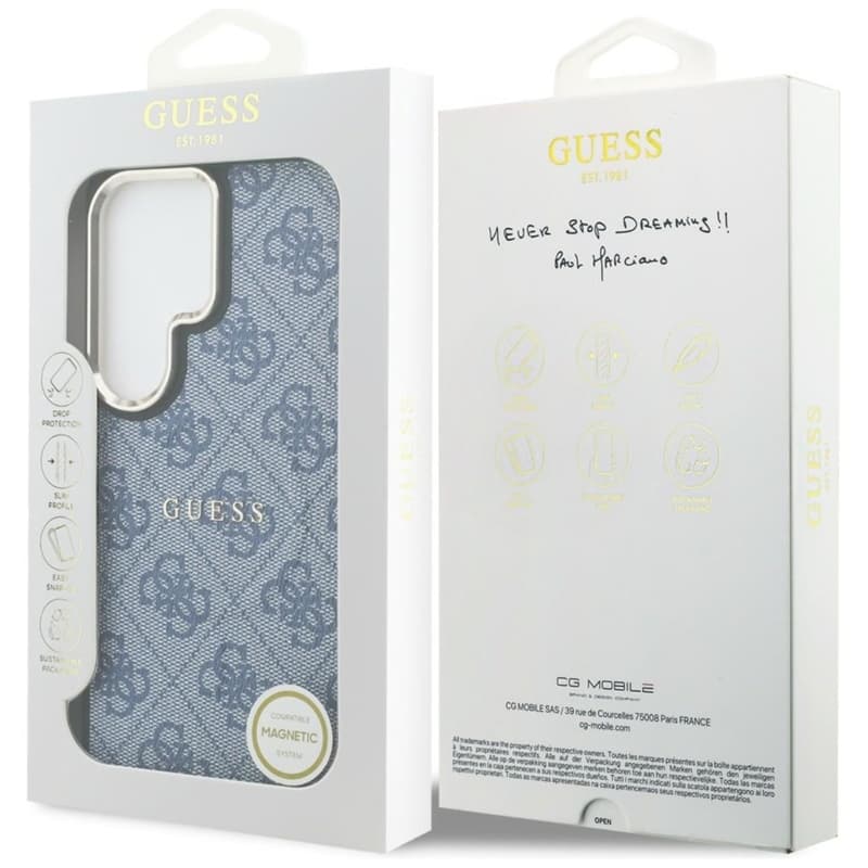 Guess 4G Embossed Ring MagSafe - Samsung Galaxy S26 Ultra Case (Blue) 8