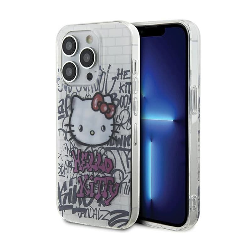 Hello Kitty IML Kitty On Bricks Graffiti - Case iPhone 13 Pro (white) 1
