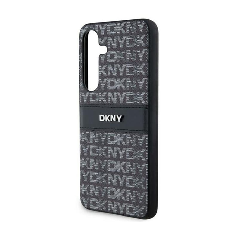 DKNY Leather Mono Stripe & Metal Logo - Samsung Galaxy S24 Case (black) 6