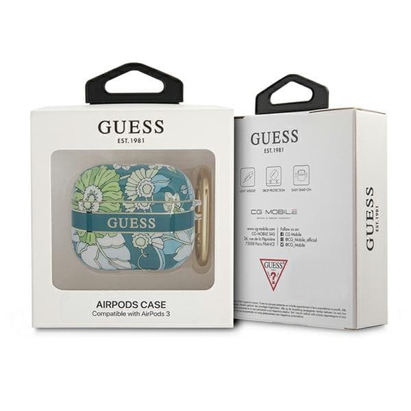 Guess Flower Strap – Cover for Airpods 3 (Green) 3