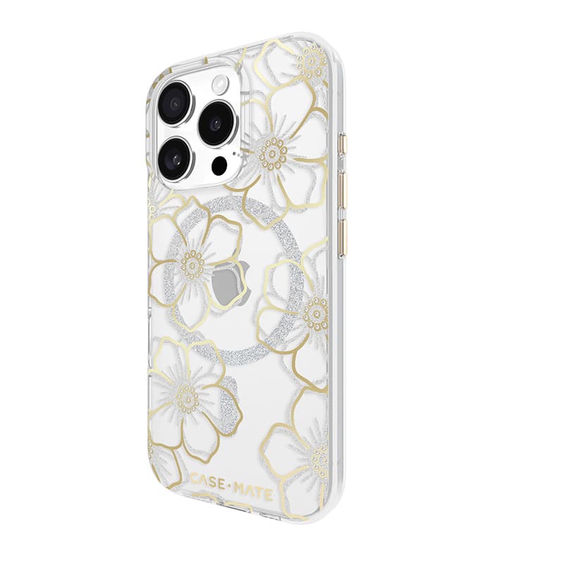 Case-Mate Floral Gems MagSafe - Case for iPhone 16 Pro (Gold) 4