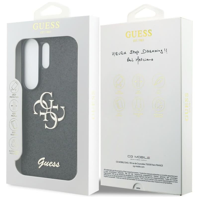 Guess Fixed Glitter Big 4G Metal Logo - Samsung Galaxy S26 Ultra Case (Black) 8