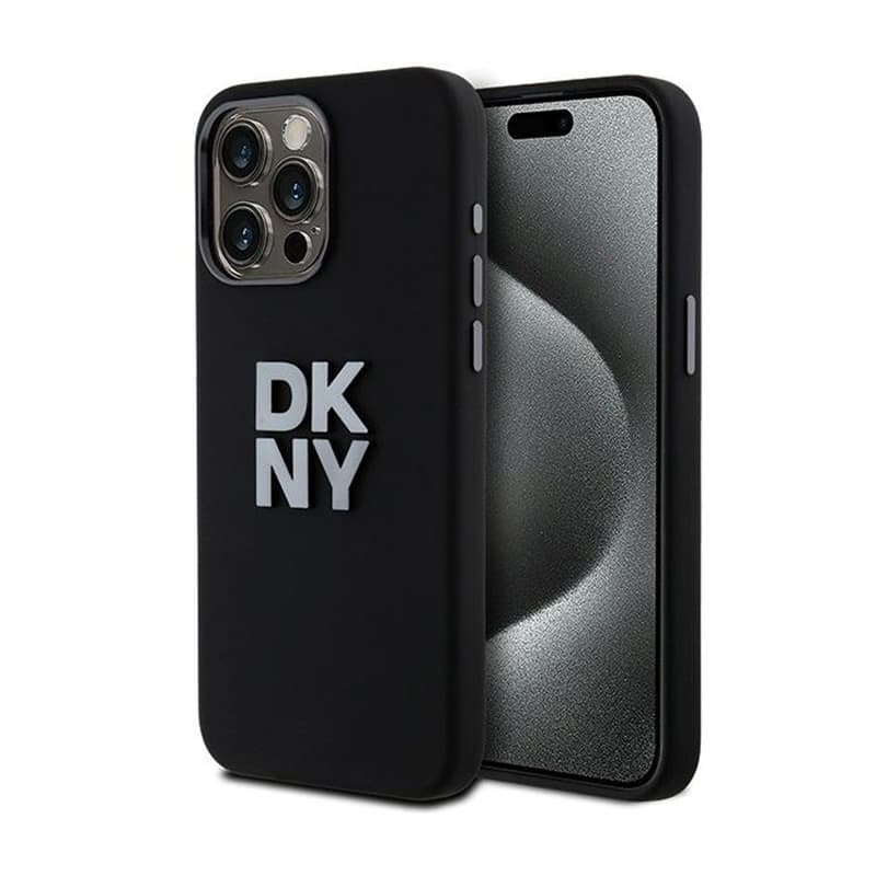 DKNY Liquid Silicone Metal Logo - Case for iPhone 15 Pro Max (black) 1