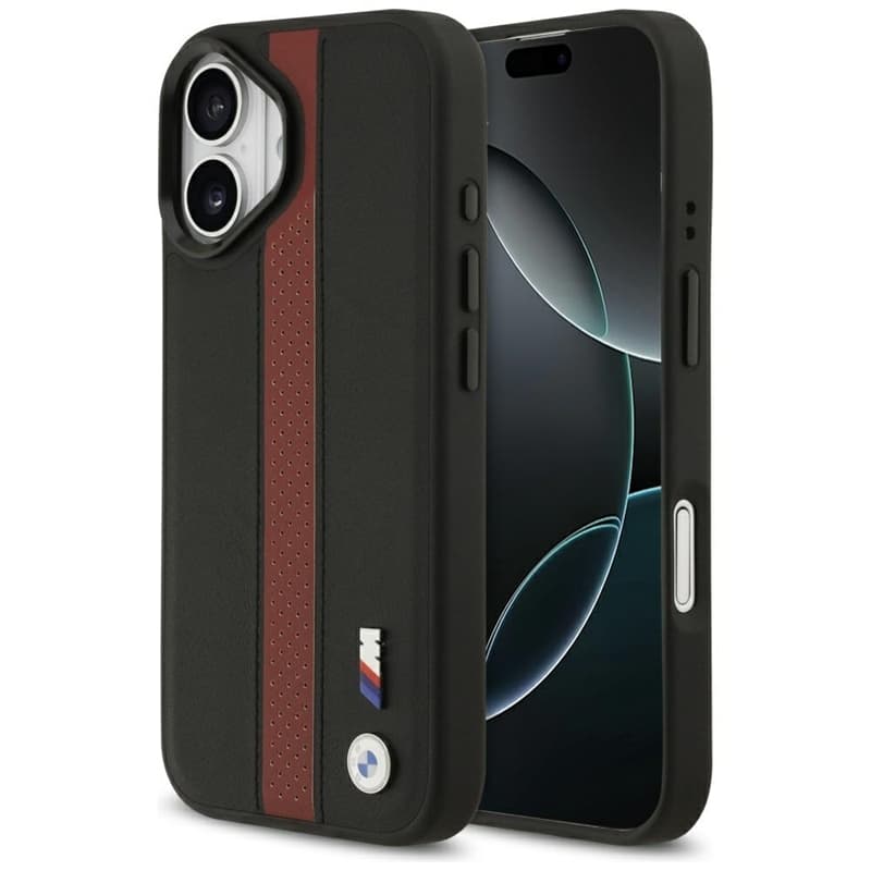 BMW M Perforated Stripe Logo MagSafe - iPhone 17 Case (Red)