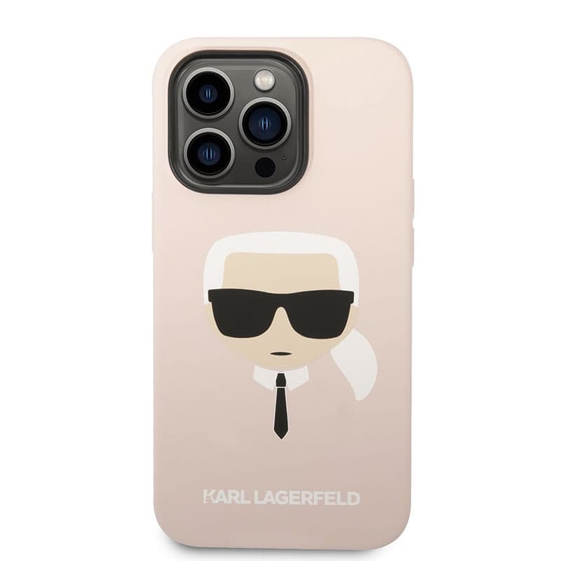 Karl Lagerfeld Silicone Ikonik Karl's Head MagSafe - Case for iPhone 14 Pro (Pink) 2