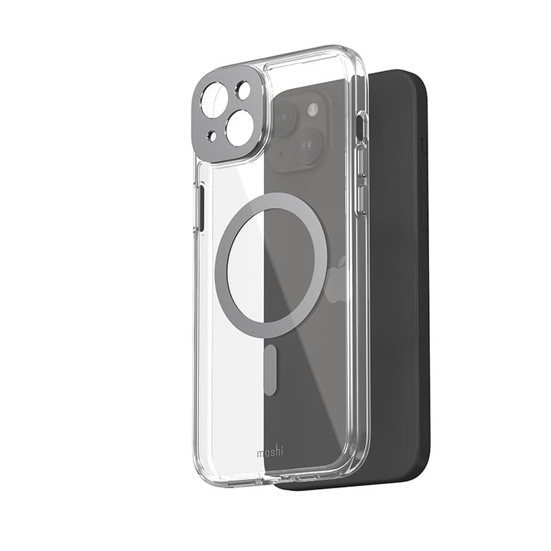 Moshi iGlaze MagSafe - Case for iPhone 15 Plus (Meteorite Gray) 3