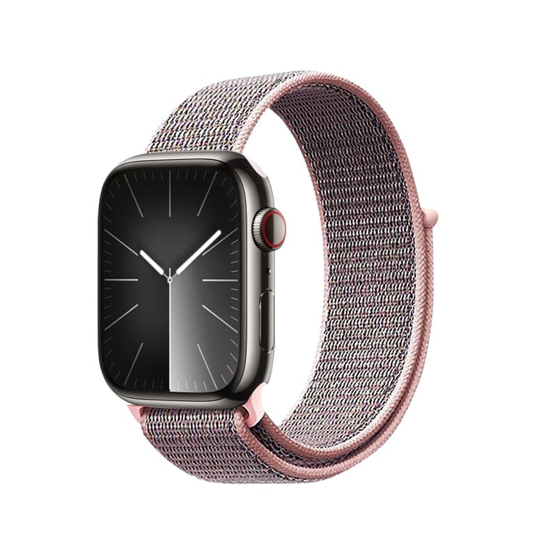 Crong Nylon - Sport Band for Apple Watch 38/40/41/42 mm (Light Pink) 2