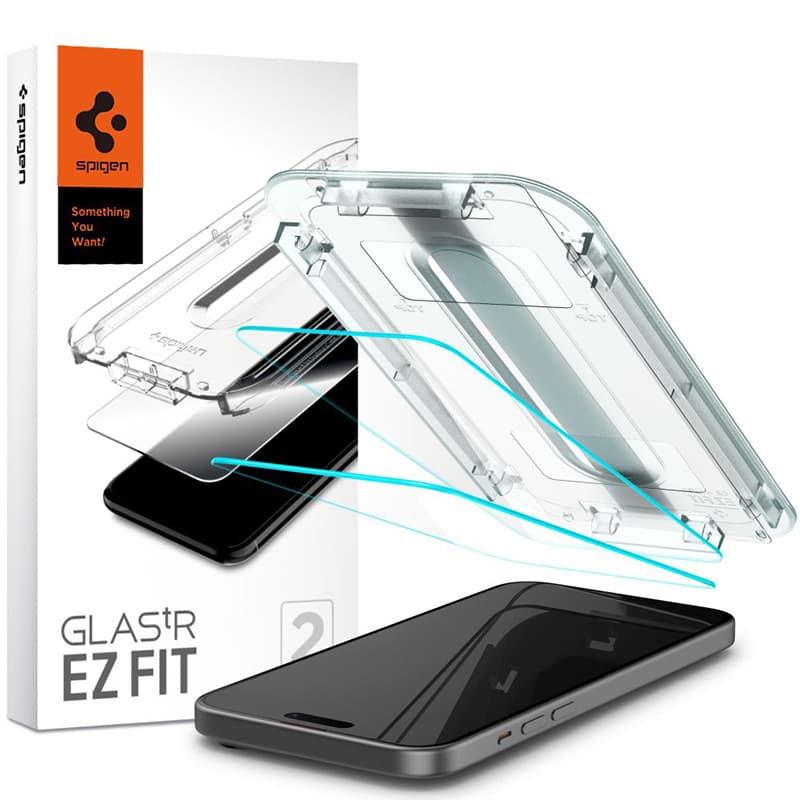 Spigen GLAS.TR EZ FIT 2-Pack - Toughened Glass for iPhone 15 Plus 2 pcs