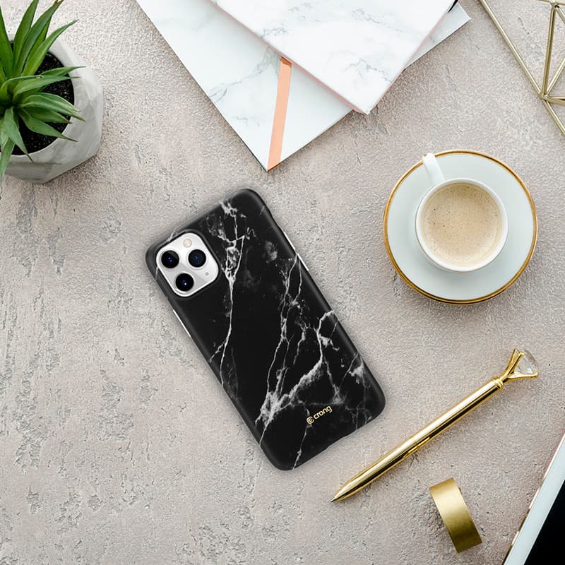 Crong Marble Case – iPhone 11 Pro Case (Black) 7