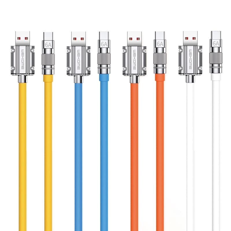 WEKOME WDC-186 Wingle Series - USB-A to USB-C Fast Charging Connection Cable 1 m (Orange) 2