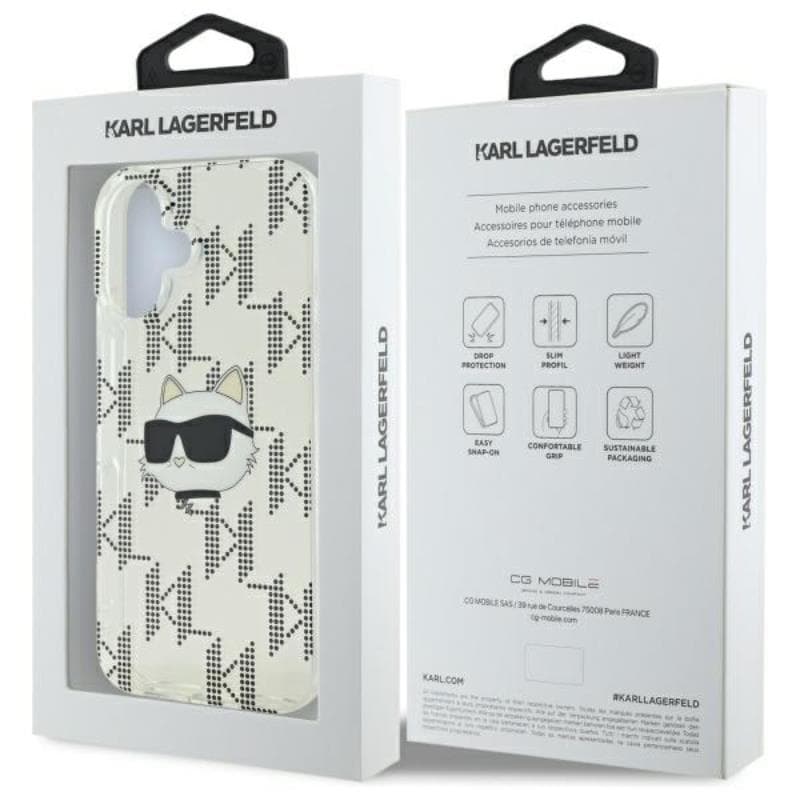 Karl Lagerfeld IML Choupette Head Electroplated - Case for iPhone 16 (transparent) 8