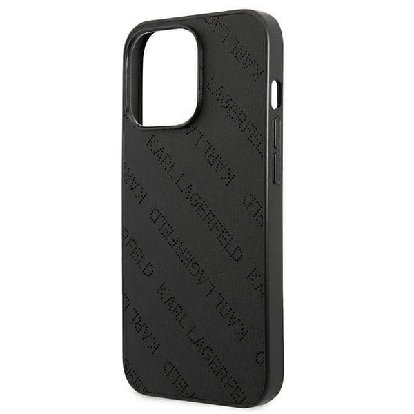 Karl Lagerfeld Perforated Allover - Cover for iPhone 13 Pro Max (Black) 6